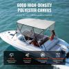 VEVOR 4 Bow Bimini Top Boat Cover, Detachable Mesh Sidewalls, 600D Polyester Canopy with 1" Aluminum Alloy Frame, Includes Storage Boot, 2 Straps