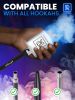 White Hookah Pump with 1300 mAh Rechargeable Battery Electric Hookah Air Pump Kit with Led Light Mini Hookah Pump Starter Universal Shisha Hookah Star