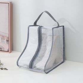 1pc Transparent Waterproof Boot Storage Bag; Boots Storage & Protector Bag; Portable Shoe Dust Bags; Household Organizer; Shoes Packing Organizers For (Color: grey, size: S-ZK01)