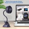 Portable Clip-on Push-pull Fan 3 Speed Setting Flexible Bendable USB Rechargeable Operation Silent Desktop Fan Desktop Mini Small Fan