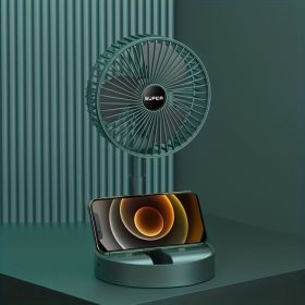 Portable Desk Fan; USB Rechargeable Fan; Folding Telescopic Adjustable Cooling Fan; Mini Summer Quiet Table Fan For Home Office Bedroom Gift For Birth (Color: White)