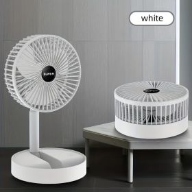 1pc Desk Fan; Desktop Electric Foldable Fan; USB Charging; 3 Speeds Lightweight And Portable; For Home Office Travel Outdoor 800mah (Color: Green)