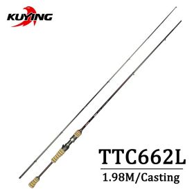 KUYING TETON 1.56m 1.8m 1.86m 1.9m 1.92m 1.98m Super Ultra Soft Light Baitcasting Casting Spinning Lure Fishing Rod Pole Combo (Color: TTC662L)