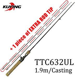 KUYING TETON 1.56m 1.8m 1.86m 1.9m 1.92m 1.98m Super Ultra Soft Light Baitcasting Casting Spinning Lure Fishing Rod Pole Combo