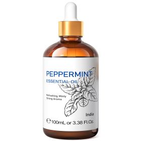 100ML Camphor Essential Oils, HIQILI 100% Premium Oil for Insect repellent, Stabilizing Emotions, Relieving fatigue, Diffuser (NET WT: 100ml, Color: Peppermint)