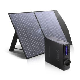 ALLPOWERS Solar Powerbank 41600mAh Home Backup,Outdoor Emergency Power 200W Powerstation Mit Solarpanel 60/100W For Tablet Phone (Battery Capacity: 30001mAh-50000mAh, Color: 200W 100Wsolarpanel)