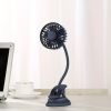 Portable Clip-on Push-pull Fan 3 Speed Setting Flexible Bendable USB Rechargeable Operation Silent Desktop Fan Desktop Mini Small Fan